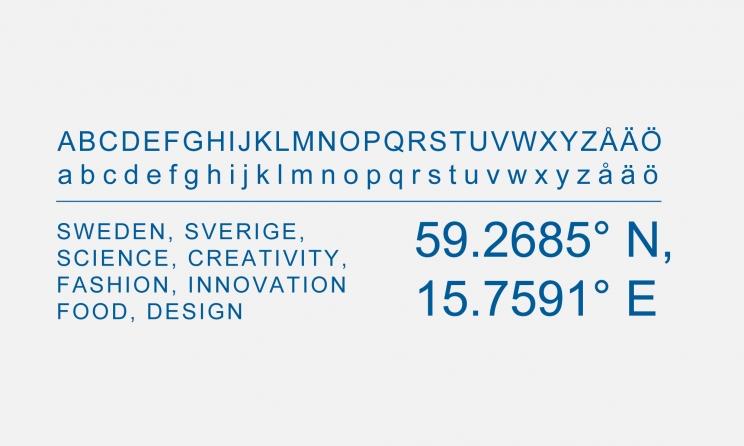 Blue text on light grey background showing examples of Arial typeface.