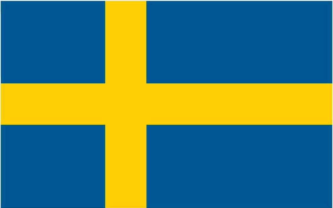 The Swedish flag.