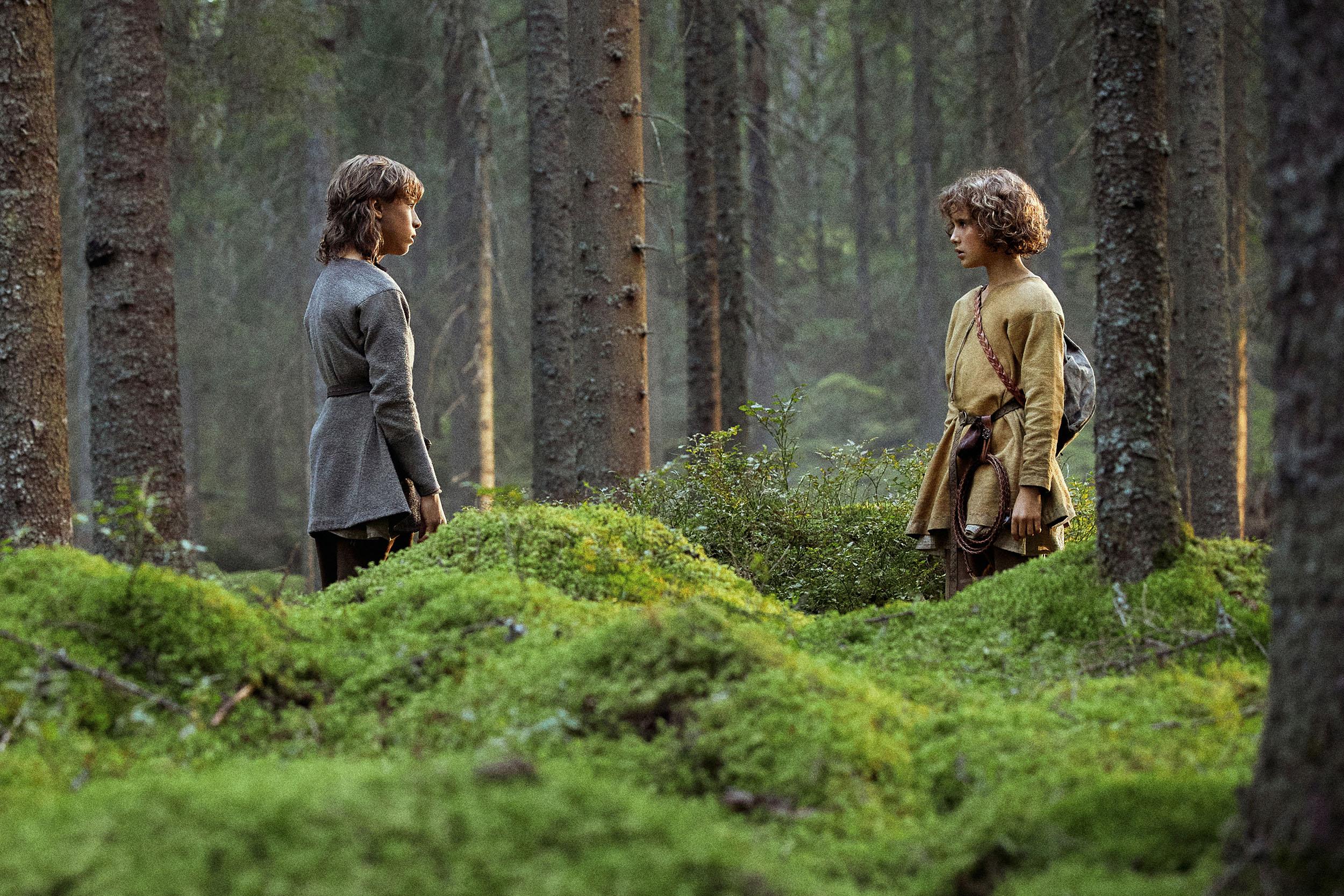 Ronja meeting Birk in the forest. 