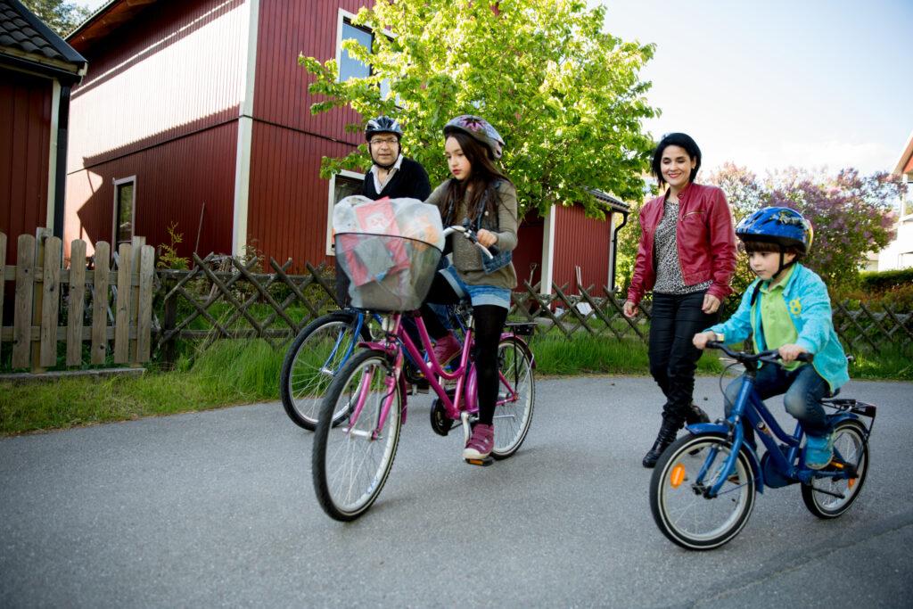 Family bike ride