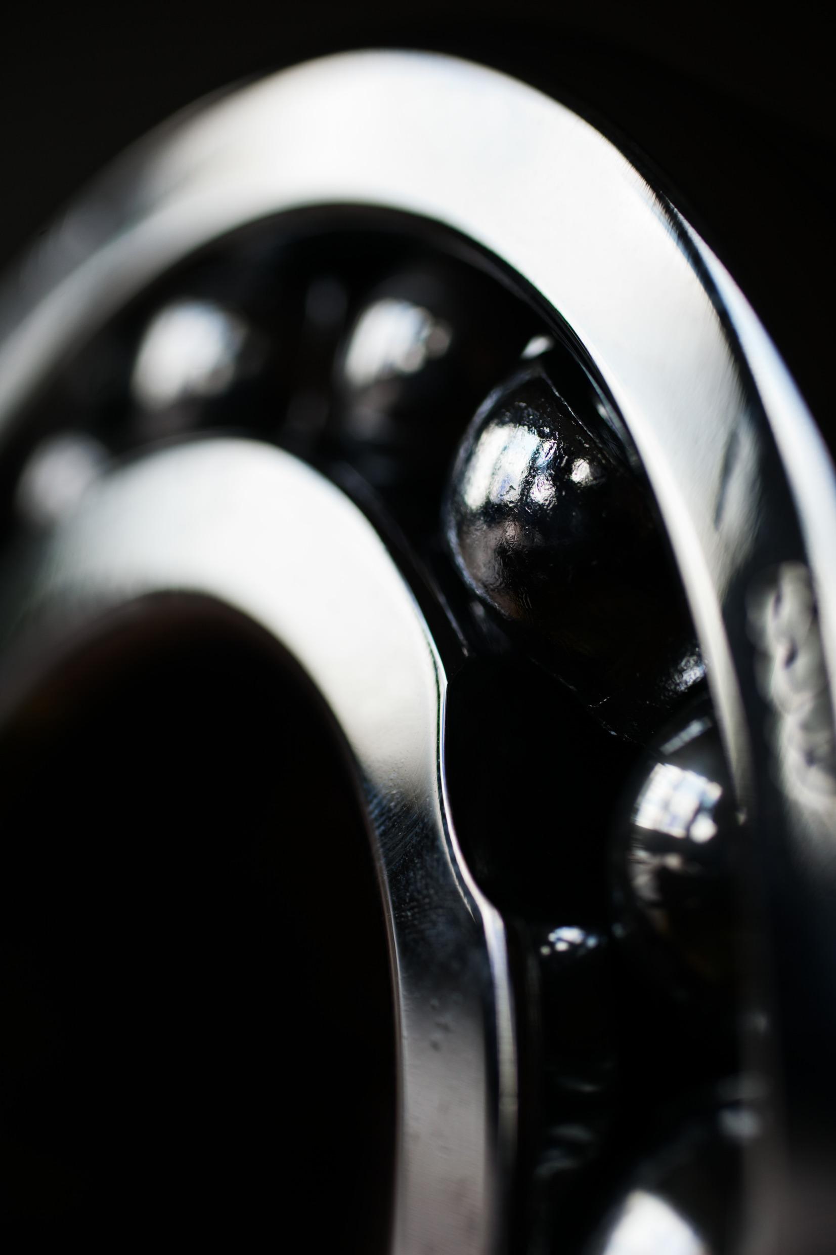 Ball bearing in closeup.