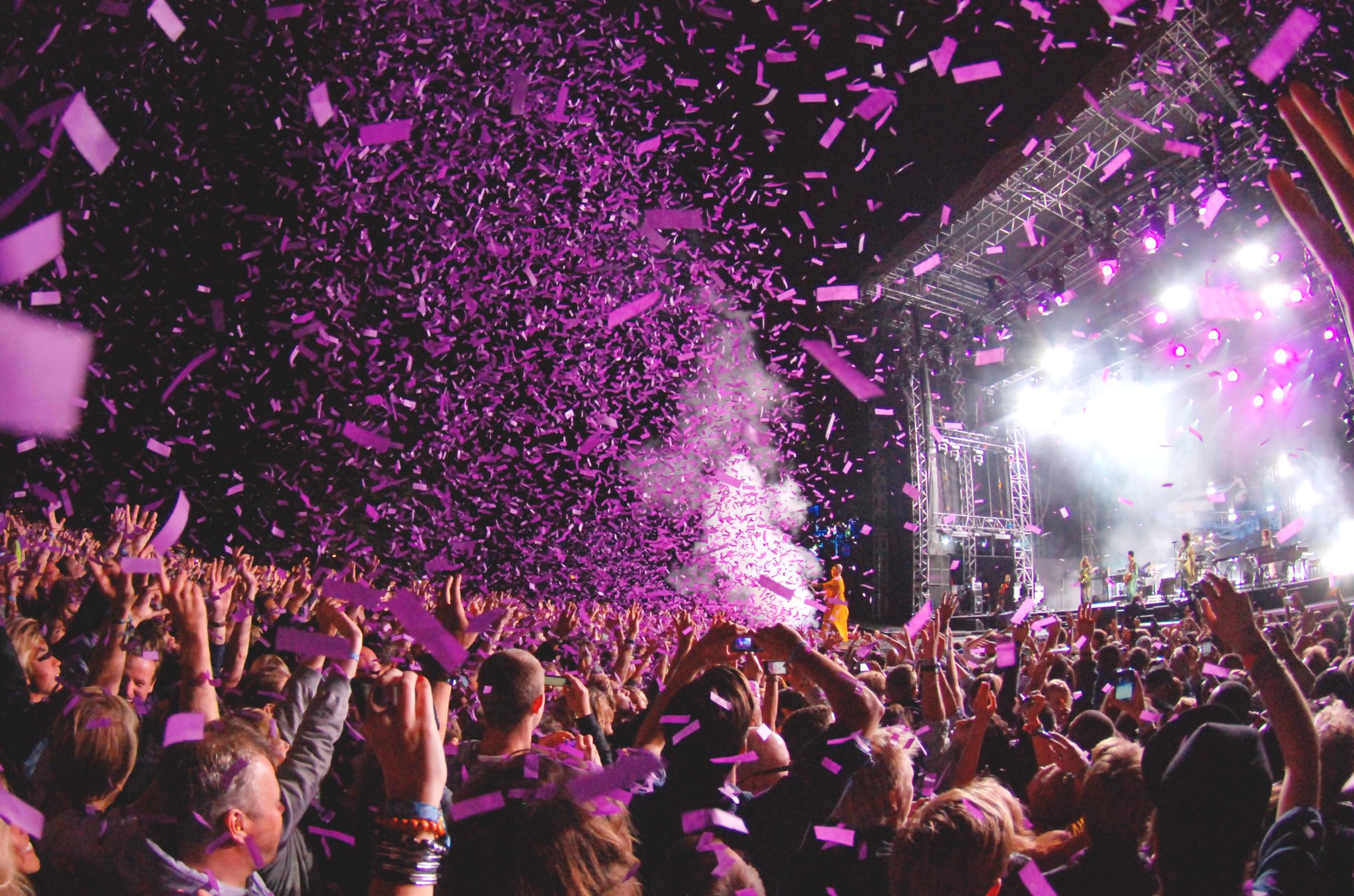 An audience at a music concert.