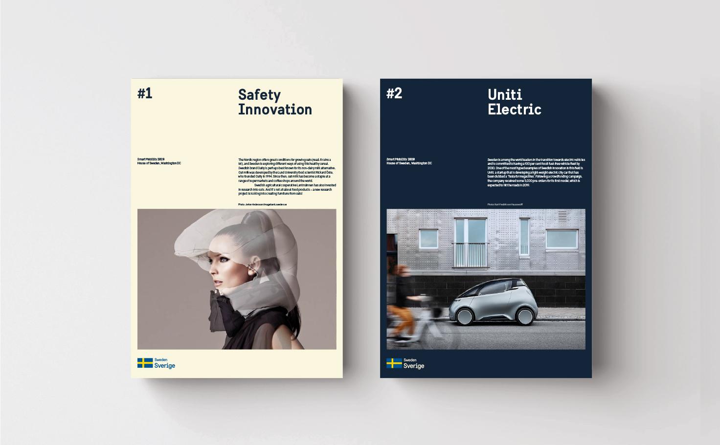 Examples of posters in the Brand Sweden identity.