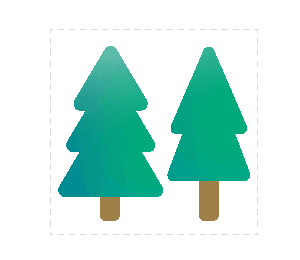 Illustration of two trees showing format proportions.
