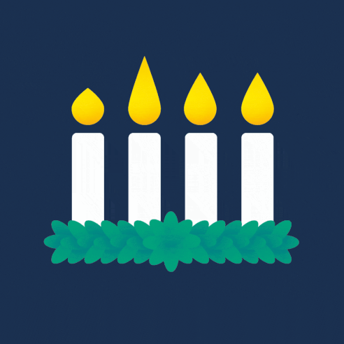 Advent candlestick holder – example of a GIF sticker.