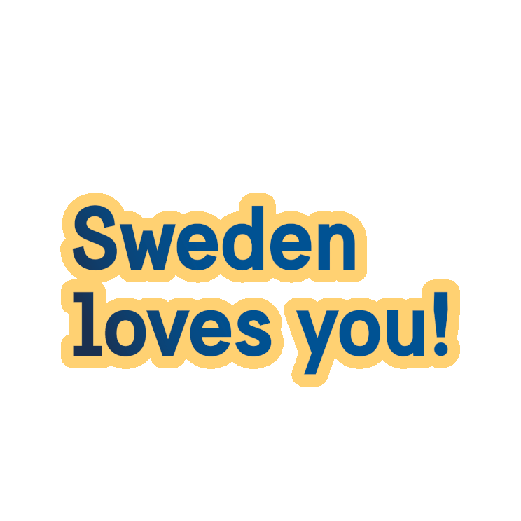Sweden loves you sticker