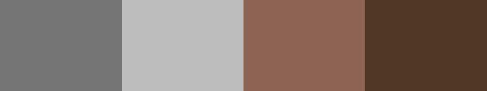 Two shades of grey and brown