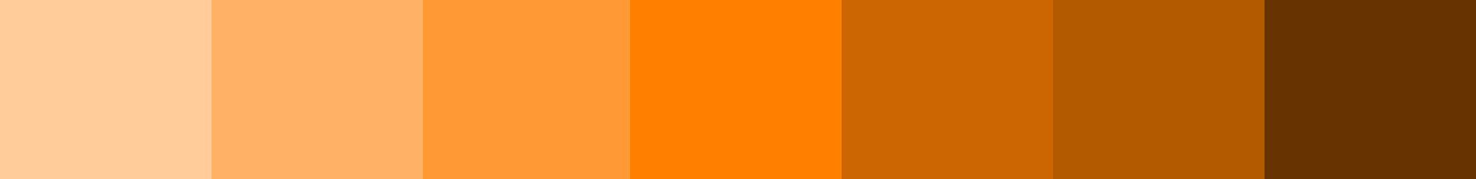 7 shades of a orange colour.