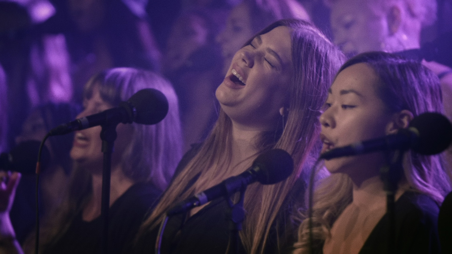 A gospel choir singing.