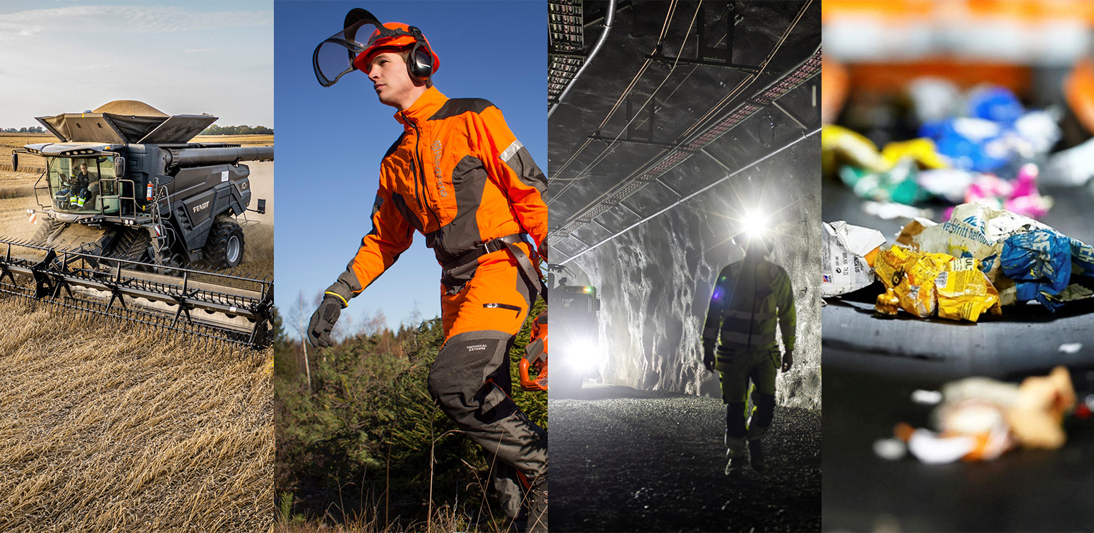 Agriculture, forestry, mining and waste industry